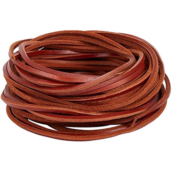 SUNNYCLUE Flat Genuine Leather Cord String Lace Strips