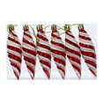 thumbnail image 1 of 11cm Bright Long Pointed Fruit Colored Christmas Tree Ornaments | Colorful Retro Pendant Decorations for Holiday Party | 6 Pack Set, 1 of 1
