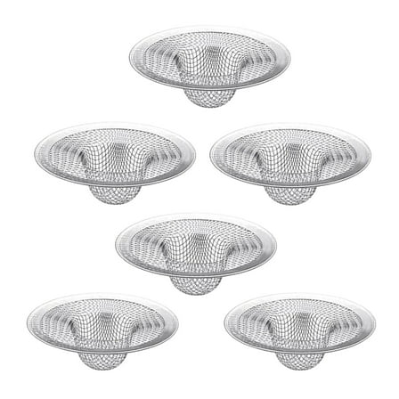 11cm Net Leakage Eguiwyn 6Pc Stainless Drain Hair Catcher Bathtub Shower Drain Cover Kitchen for Kitchen Bathroom