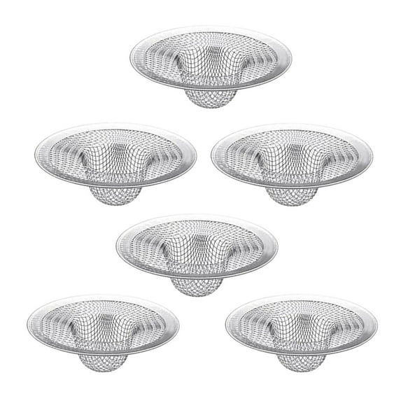 11cm Net Leakage Eguiwyn 6Pc Stainless Drain Hair Catcher Bathtub Shower Drain Cover Kitchen for Kitchen Bathroom