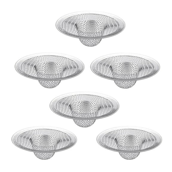 11cm Net Leakage Eguiwyn 6Pc Stainless Drain Hair Catcher Bathtub Shower Drain Cover Kitchen for Kitchen Bathroom