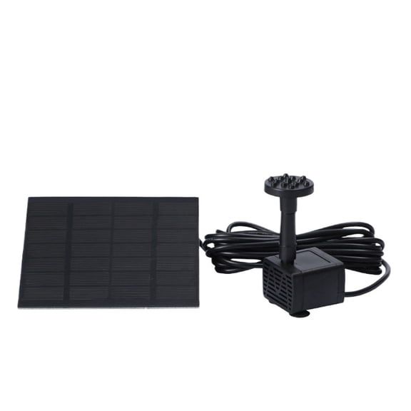 11cm Square Solar Fountain Light Water Pump Eco Garden Pond Landscape DC Sprayer Kit ,Multi Nozzle Garden Decor