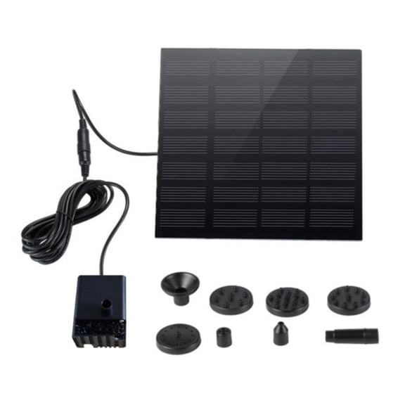 11cm Square Solar Fountain Pump, 4.33" Floating Solar Water Feature with Multiple Spray Nozzles, ABS Outdoor Bird Bath Fountain for Ponds, Pools & Gardens (1pc)