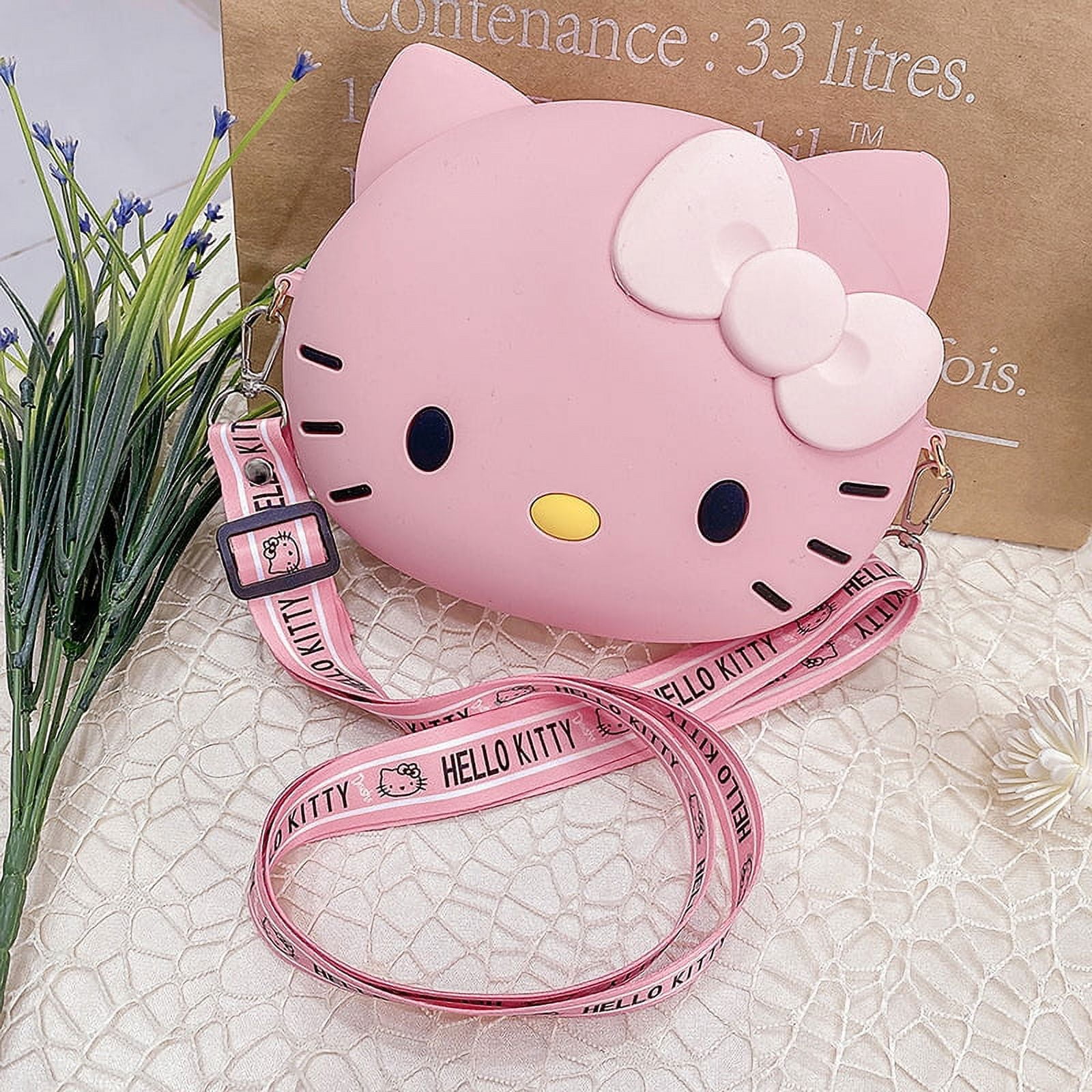 11cm and 19cm Hello Kitty Crossbody Bag For Women Kawaii Messenger Bag Travel 3d Shoulder Bag Small Purse Phone Storage Gifts
