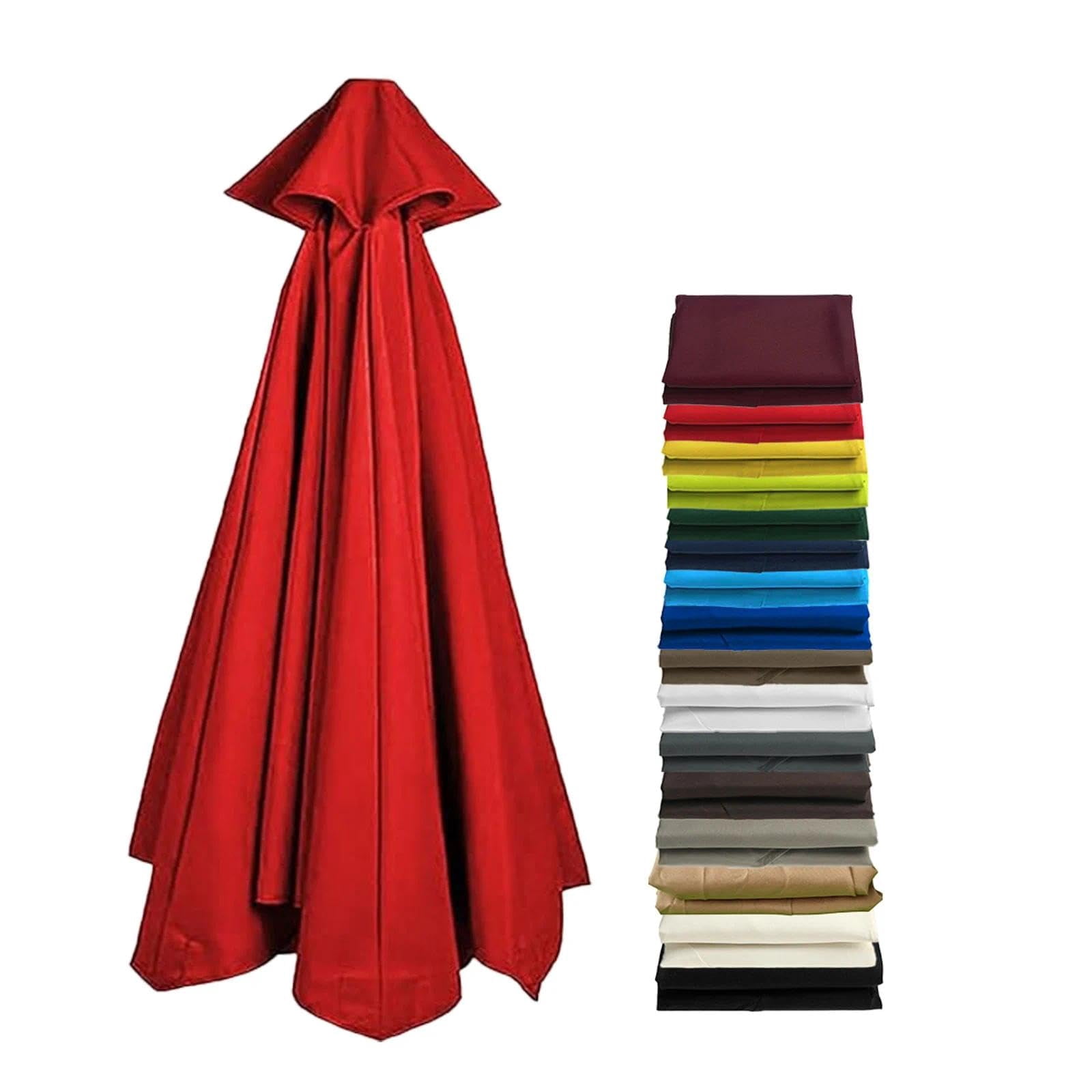 11 patio umbrella fabric replacement canopy red Formosa Covers ft Cantilever Supported Bar 8 Ribs one_size versatile for Wooden Sunrise 11.5ft 8 Ribs Outdoor,