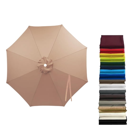 11ft Umbrella Replacement Canopy, Patio 8 Ribs Sun Umberlla Cover UV 50+ Protection Waterproof for Garden, Backyard, Pool