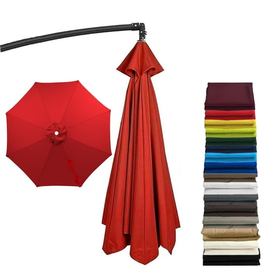 11ft Umbrella Replacement Canopy, Patio 8 Ribs Sun Umberlla Cover UV 50+ Protection Waterproof for Garden, Backyard, Pool
