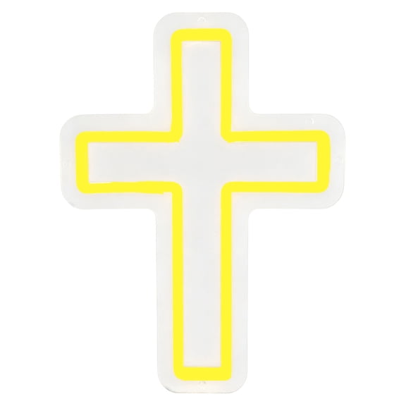 11in Cross LED Neon Sign, Dimmable USB Powered Wall Light, Adjustable Color Neon Lamp for Bedroom, Living Room, Prayer Room, Wedding & Easter Decor,Red