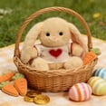 thumbnail image 1 of 11in Easter Plush Bunny Toy – Soft Stuffed Rabbit Decoration for Spring Home Decor, Holiday Display, Kids Gift, Nursery Companion for Easter Celebration, 1 of 5