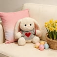 thumbnail image 1 of 11in Easter Plush Bunny Toy – Soft Stuffed Rabbit Decoration for Spring Home Decor, Holiday Display, Kids Gift, Nursery Companion for Easter Celebration, 1 of 5
