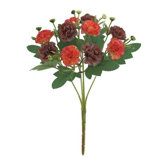 11in Realistic Silk Artificial Flower Bouquet - Wedding Centerpiece Bridal Bouquet Fake Flowers for Valentines Day Party Decor, Home Office Decoration, Vase Arrangement(Red)