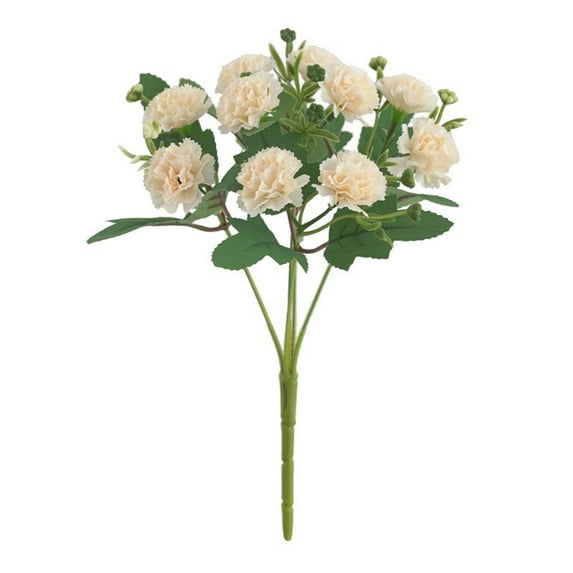 11in Realistic Silk Artificial Flower Bouquet - Wedding Centerpiece Bridal Bouquet Fake Flowers for Valentines Day Party Decor, Home Office Decoration, Vase Arrangement(Light Yellow)