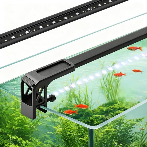 11in Slim Alloy Aquarium LED Light, Full with Day/Night Mode & Timer, 10-Level Brightness, Adjustable Lighting for Planted & Fish Freshwater Fish