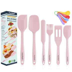 Silicone Baking Spatula Utensils Set, High Heat Resistant Non-Stick Rubber Spatula for Kitchen Cooking Baking Mixing