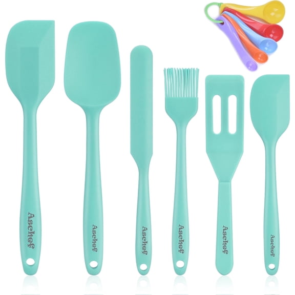 Silicone Baking Spatula Utensils Set, High Heat Resistant Non-Stick Rubber Spatula for Kitchen Cooking Baking Mixing