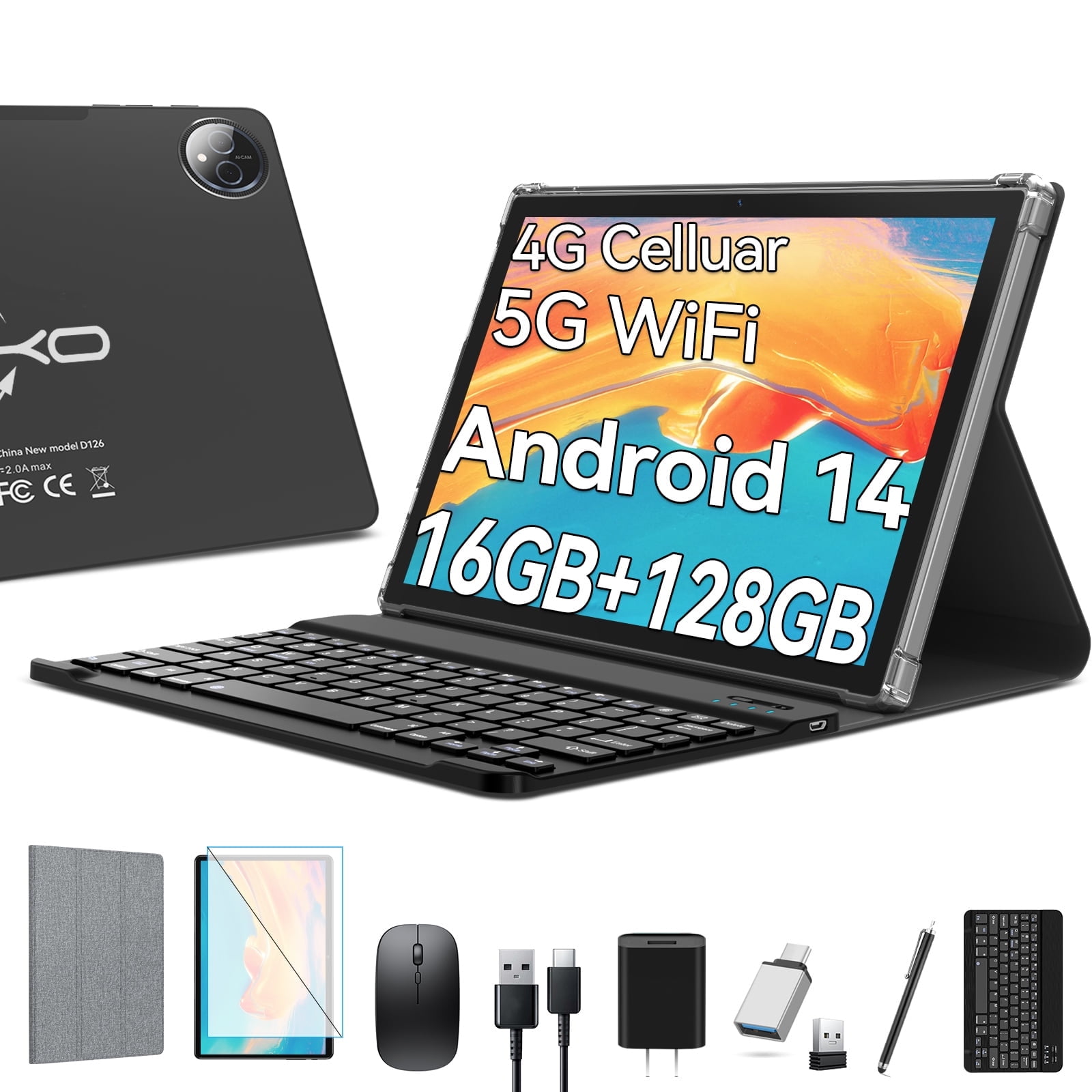 Tablet 11 inch Android 14 Tablet,128GB ROM 16GB RAM,4G LTE Tablet 11 inch Android 14 Tablet,128GB ROM 16GB RAM,4G LTE