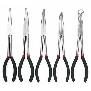11inch Extra Long Nose Pliers O-shape Straight 25/45/90 Degree Bent Tip Tool