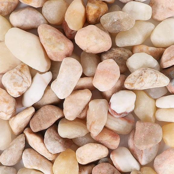11lbs Natural River Rocks, Polished Pebbles for Plants Garden, 0.3-0.8 inch Decorative Peach Stones, Ideal for Fish Tank, Vases, Crafting, Home Decor and Garden Landscaping Rocks,Peach