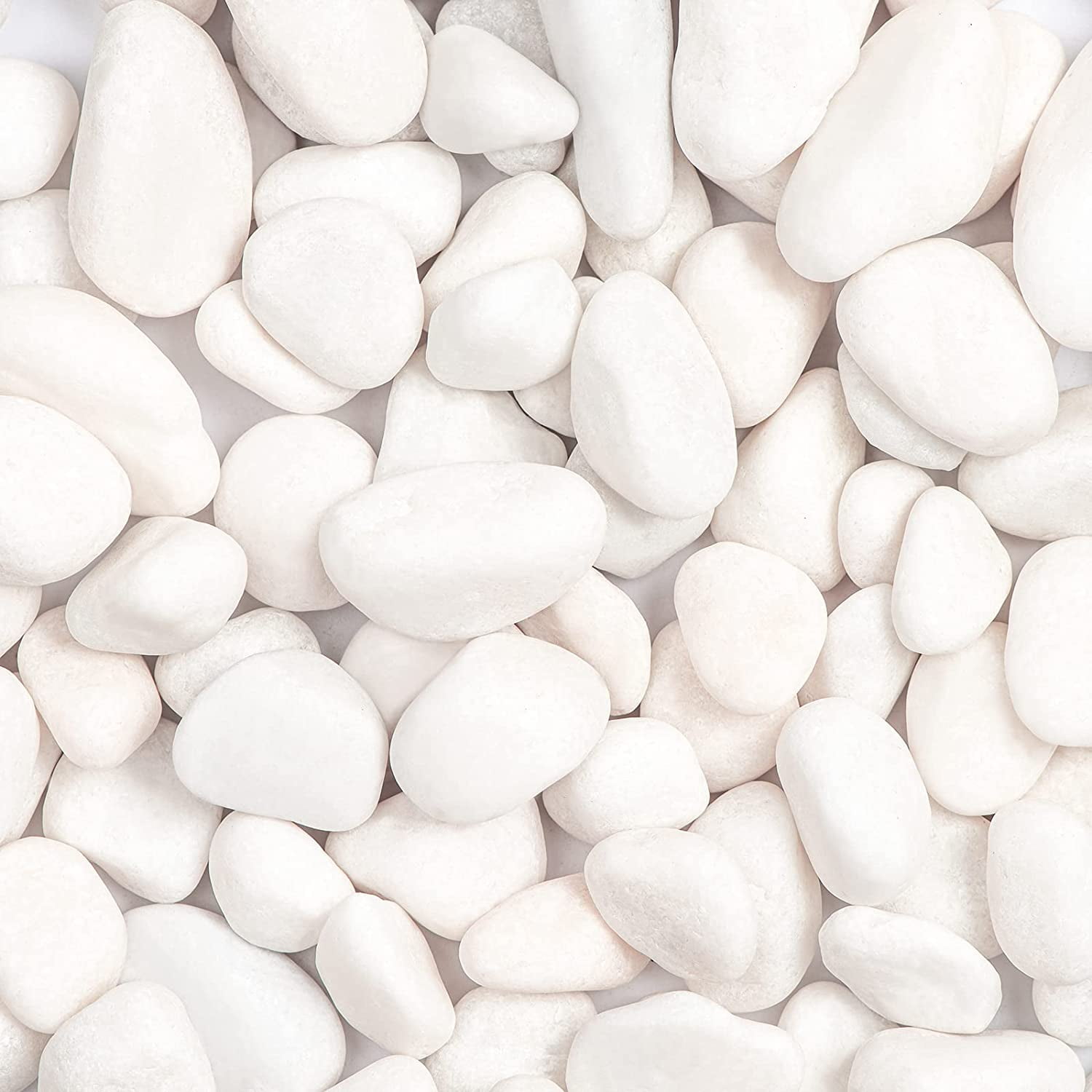 11lbs White Natural River Rocks, Polished Pebbles for Plants Garden, 1 ...
