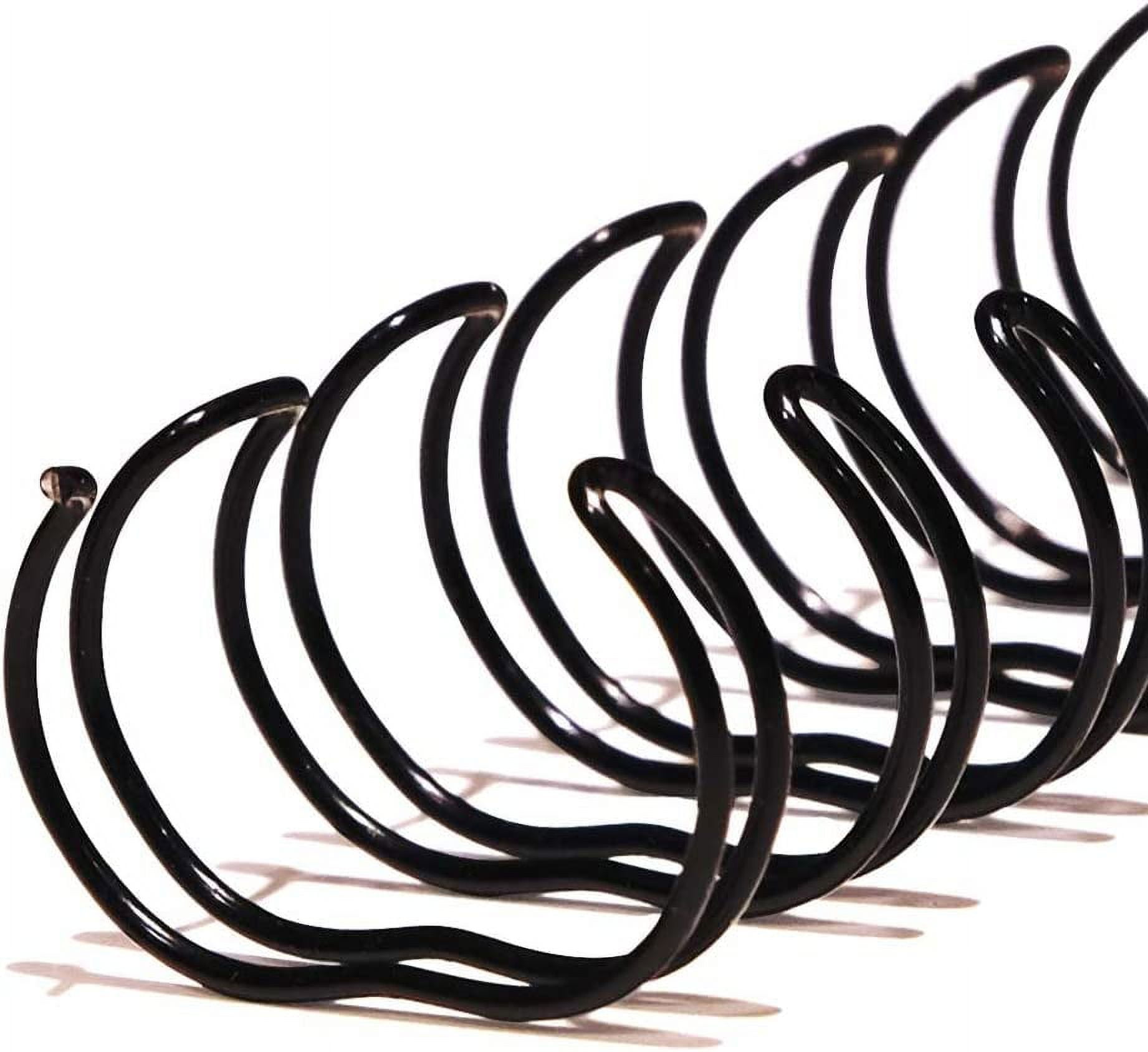 11mm (7/16 in.) Double Loop Binding Spines | 11 in. Length for Letter Size or Smaller Projects | 3:1 Pitch | 80 Sheet Binding Capacity | Black | 100 Pack