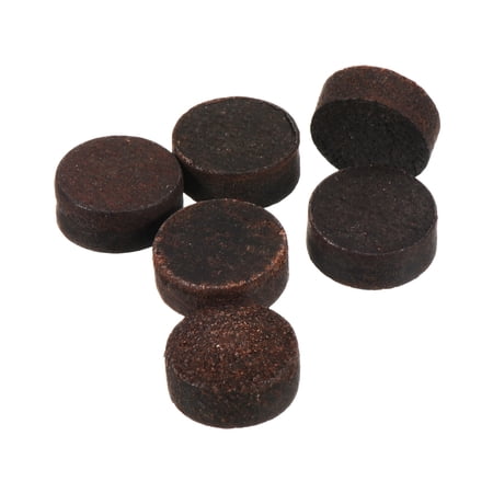 11mm Pool Cue Tips Snooker Billiard Cue Tips Pool Stick Tips, Brown 12 Pack