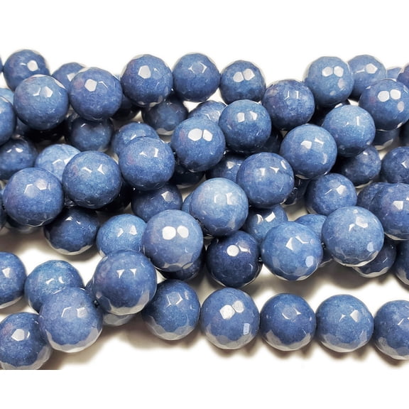 11mm Teal Jade Faceted Round Beads ForJewelry Making