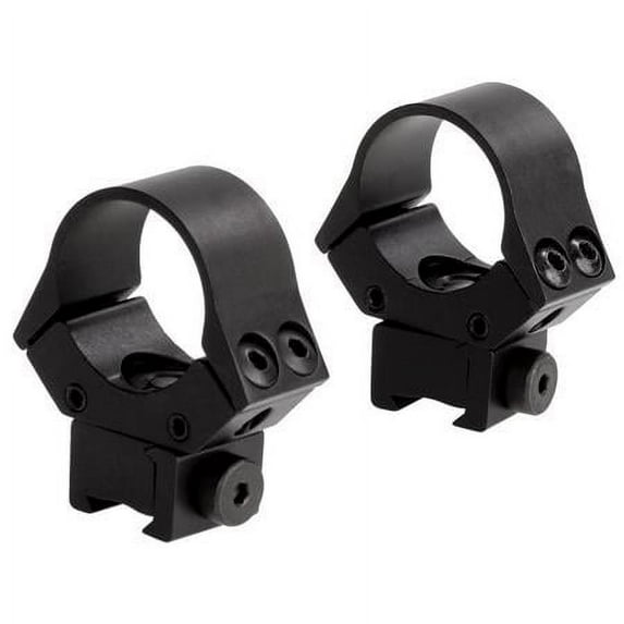 11mmx1" Airgun Scope Mount Windage Elevation Pitch Adjustable Ring, Pair, Satin Black