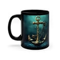 thumbnail image 1 of 11oz Black Mug Boat Anchor/Abstract, 1 of 4