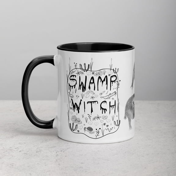 11oz COFFEE MUG Swamp Witch Funny Gift Goblincore Dark Academia Folk Art Goth Birthday Weird Frog Toad Cottagecore Gothic Housewarming