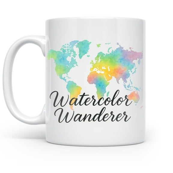 World Map Design - Travelers and Creatives - 11 oz Ceramic Coffee Mug