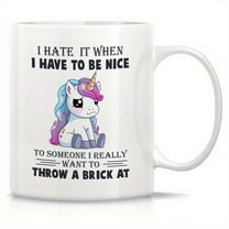 11oz Ceramic Unicorn Mug: Perfect for Hot or Cold Beverages, Ideal for Office or Home Use, and Safe for Dishwasher