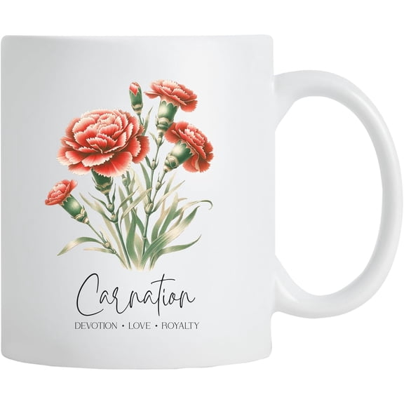 11oz Coffee Mug - Premium Ceramic Cup with Unique & Aesthetic Designs - Birth Month Flowers - Gift for Coffee Lovers & Special Occasions (September)