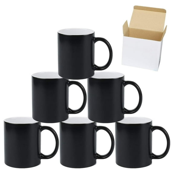 11oz Color Changeable Sublimation Mug Black, Packed in White Box, Case of 6