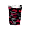 thumbnail image 1 of 11oz Double-Wall Vacuum Insulated Stainless Steel Tumbler with Straws Sports Mugs BPA-Free Black and Red Leopard Print, 1 of 7