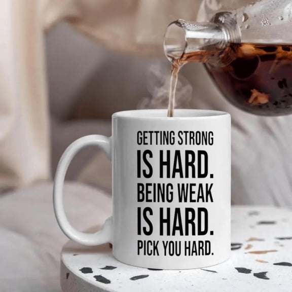 11oz Insulated Mug with Motivational Quote Dishwasher Coffee Tea Cup Fans Ideal Christmas Birthdays Valentine s Day White with Black Lettering Bold Text Design Hot Beverage Stylish