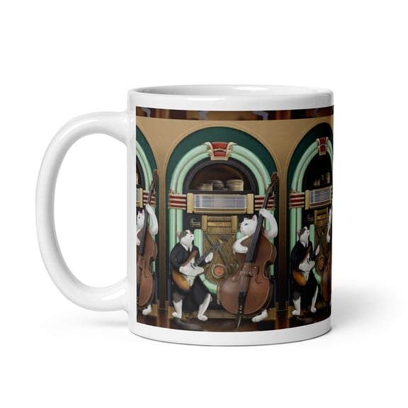 11oz Jazz Cats Jukebox Ceramic Mug