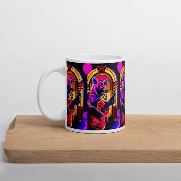 11oz Retro Jukebox African Wild Dog Ceramic Mug