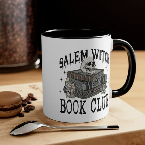 11oz Salem Witch Book Club Mug, Salem Massachusetts Mug, Halloween Mug, Witch Mug, Salem Mug, Happy Halloween Mug, Accent Coffee Mug