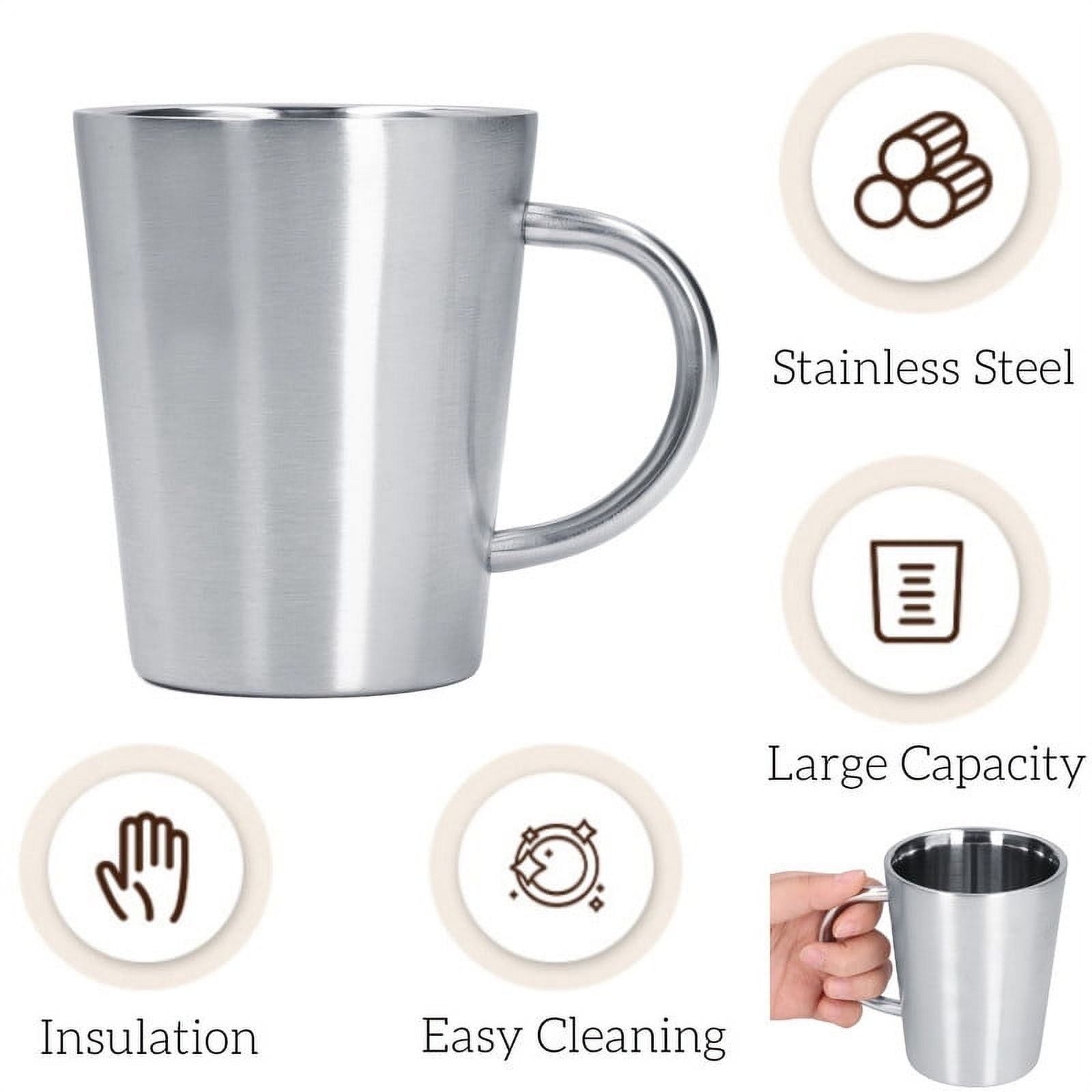 11oz Stainless Steel Coffee Cup, Double Layer Heat Cold Insulation