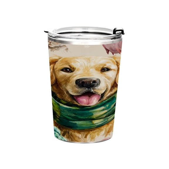 11oz Stainless Steel Tumbler with Straw, Double Wall Insulated Travel Tumbler Watercolor Animals Pattern