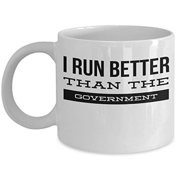 Runner 11 oz Coffee Mug - Unique Cardio Gift Idea White Ceramic