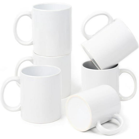 11oz White Ceramic Sublimation Coffee Mug Blank White, Case of 36