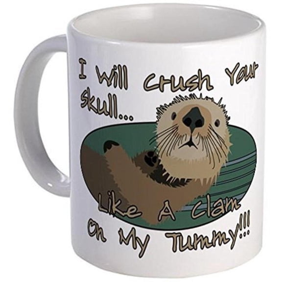 11oz mug Ceramic Coffee mug Otter Skull Crush Printed Ceramic Coffee Tea Cup