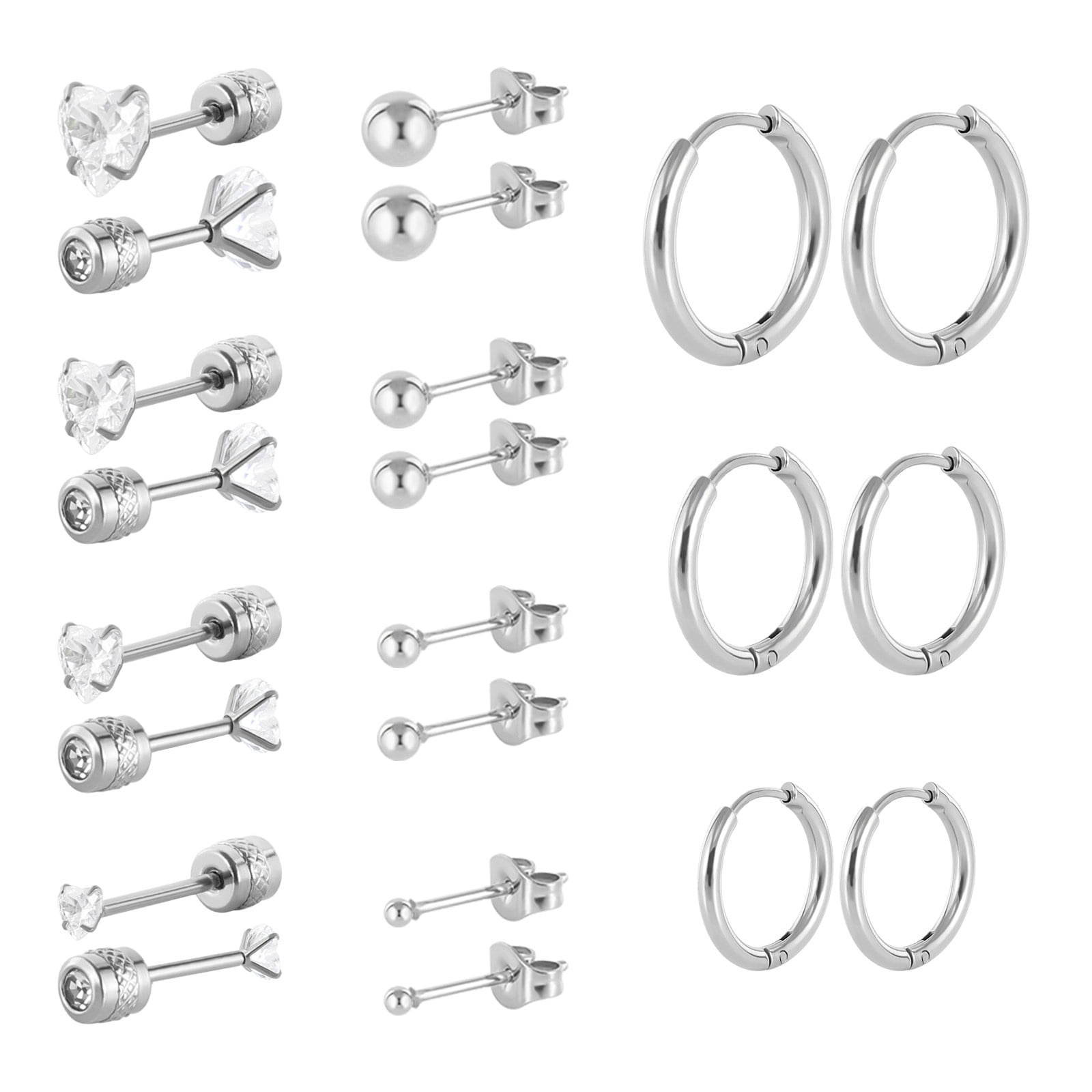 Amazon jstyle gold flat back earrings hypoallergenic surgical