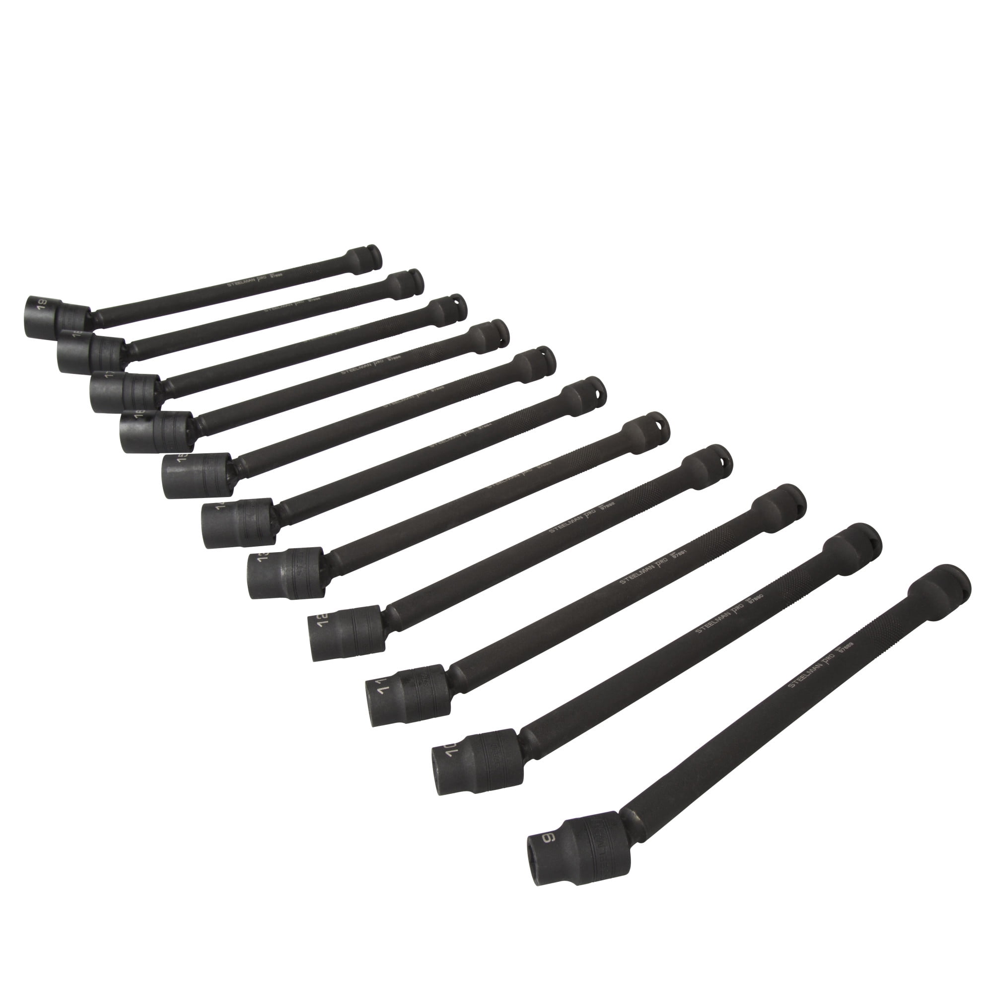 STEELMAN PRO 97886 11-Piece Swivel Head 3/8-Inch Drive, 9