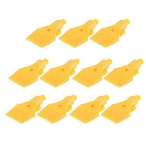 11pcs 1/4" Thread, Flat Wind Jet Air Blowing Nozzle Spray 3 Holes Yellow