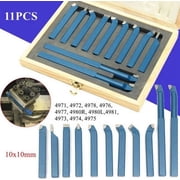 11pcs 10mm Metal Lathe tools /knife Set Bits for mini Lathe Cutting Tool Turning