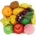 thumbnail image 1 of 11pcs Artificial Fruit Fake Apple Pear Mango Kiwi Orange Grape Peach Mango Banana Lemon Simulation Model Photography Props Display Realistic Home Table Decoration, 1 of 3