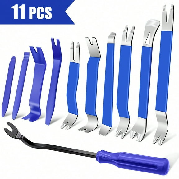 11pcs Auto Trim Removal Tool Kit, No Scratch Pry Tool Kit - Interior Door Panel Clip Fastener Removal Set For Vehicle