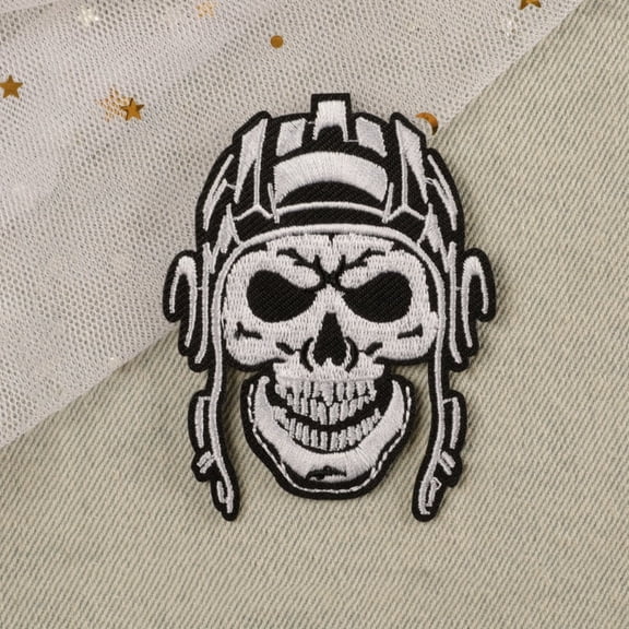 11pcs Computerized Embroidery Cloth Iron on/Sew on Patches Costume Accessories Appliques WhiteSmoke 76x61mm